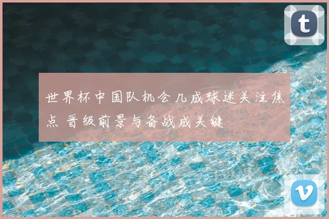 世界杯中国队机会几成球迷关注焦点 晋级前景与备战成关键